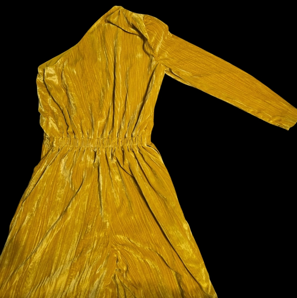 NWT BCBGMaxAzria Yellow Wide Leg Jumpsuit